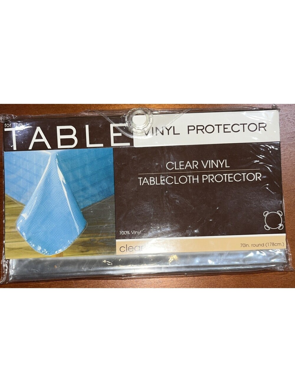 ROUND 70" - Crystal Clear Plastic Table Protector Tablecloth Vinyl Table Cover